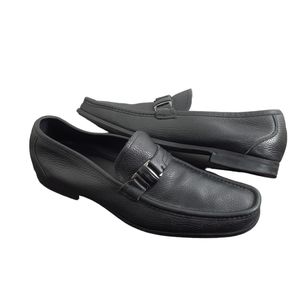 Salvatore Ferragamo Black Leather Loafers Size 11 D